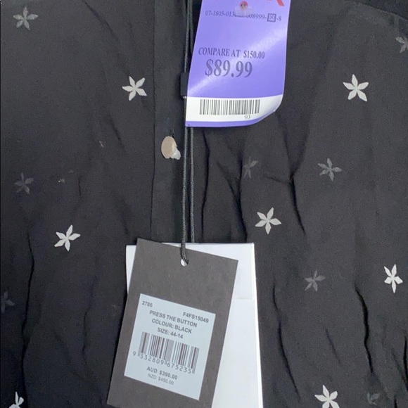 High Low Gold Star Sheer Tank Blouse - Picture 3 of 5